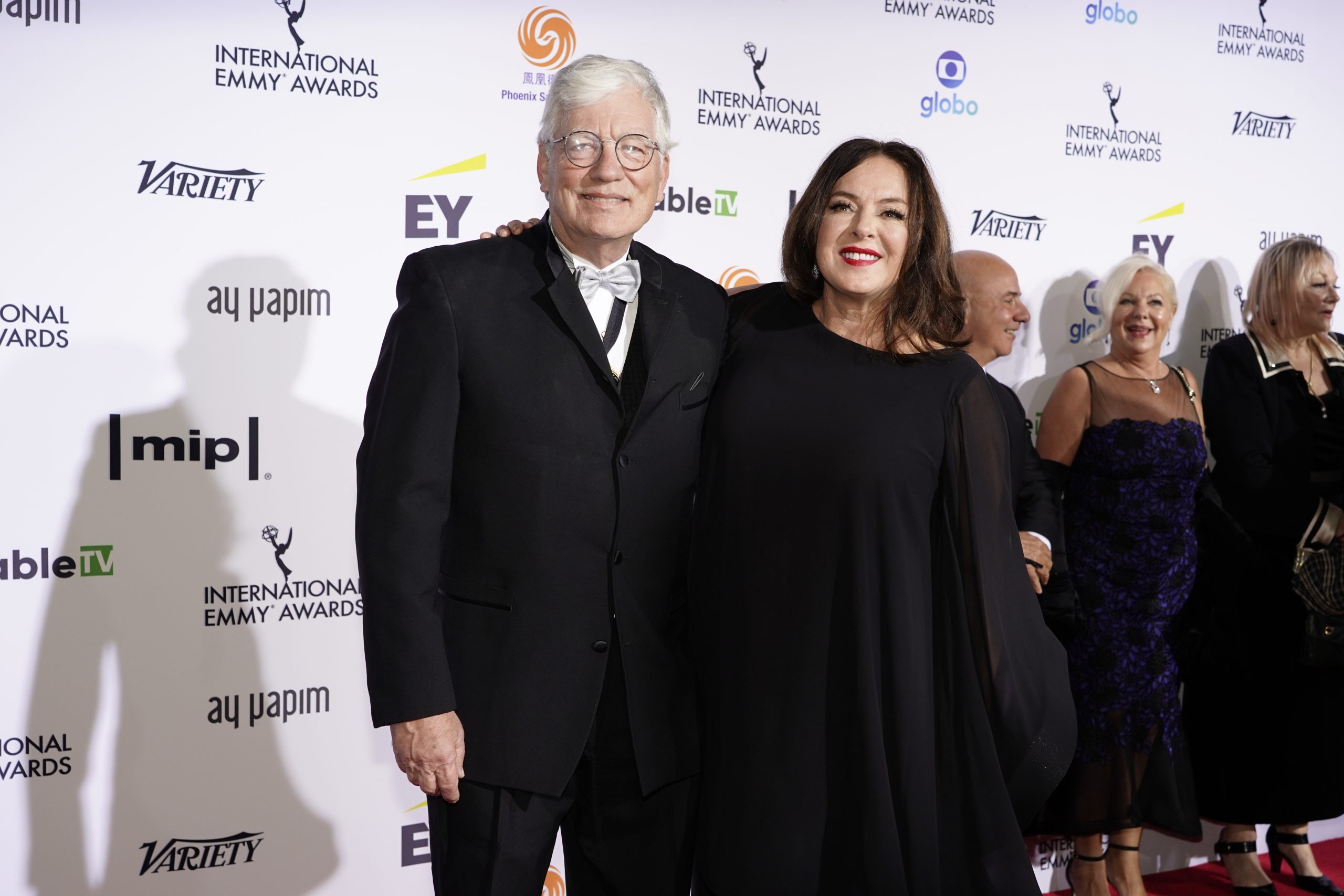 Documentary Nominees for Toxic Beauty, Peter Raymont and Phyllis Ellis on the red carpet at the 49th International Emmy Awards, November 22, 2021 in New York City. 49th International Emmy Awards
