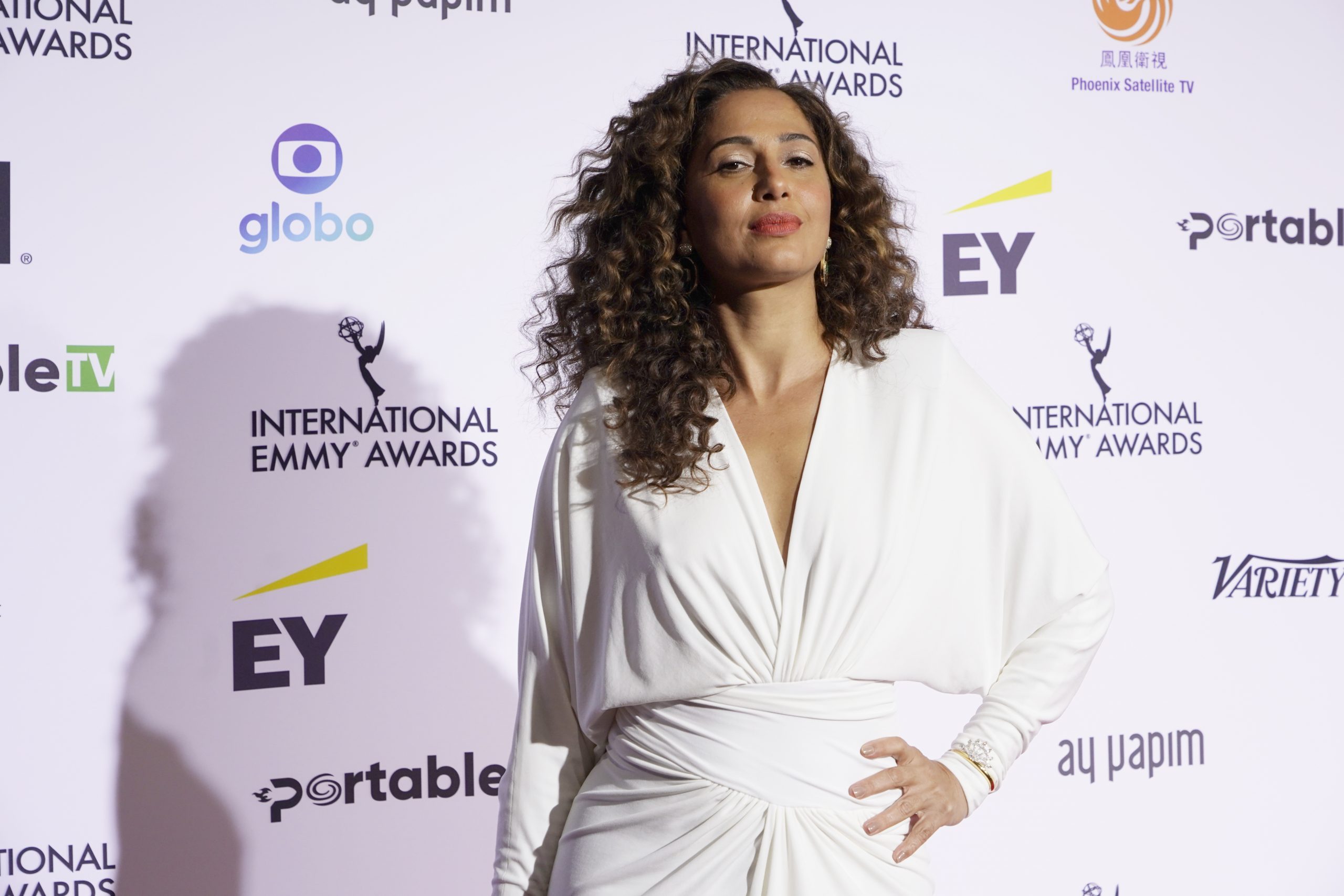 Camila Pitanga on the red carpet at the 49th International Emmy Awards, November 22, 2021 in New York City. 49th International Emmy Awards